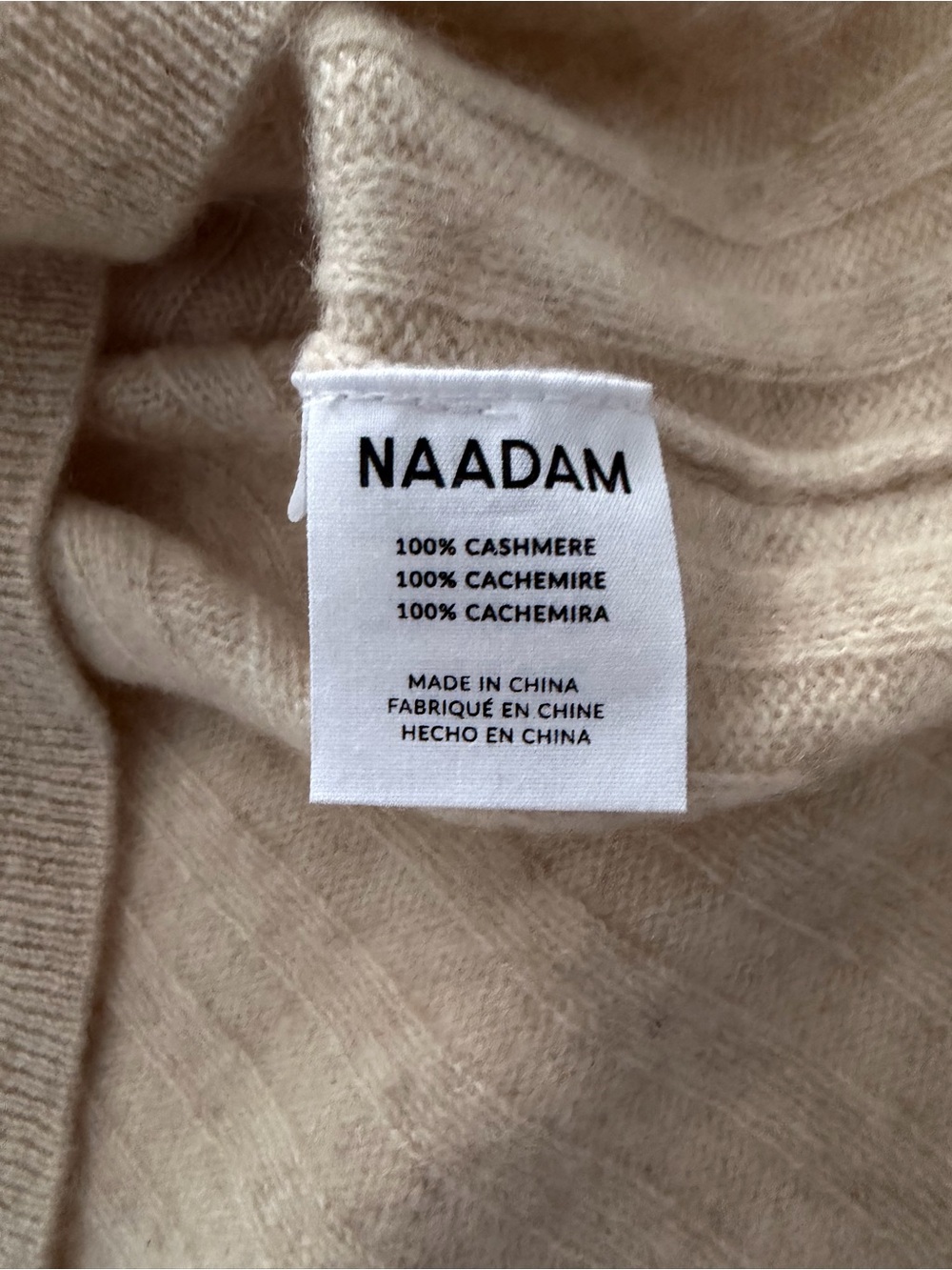 NAADAM Lightweight Balletcore Ribbed Cashmere Sweater Size Large - Picture 10 of 13